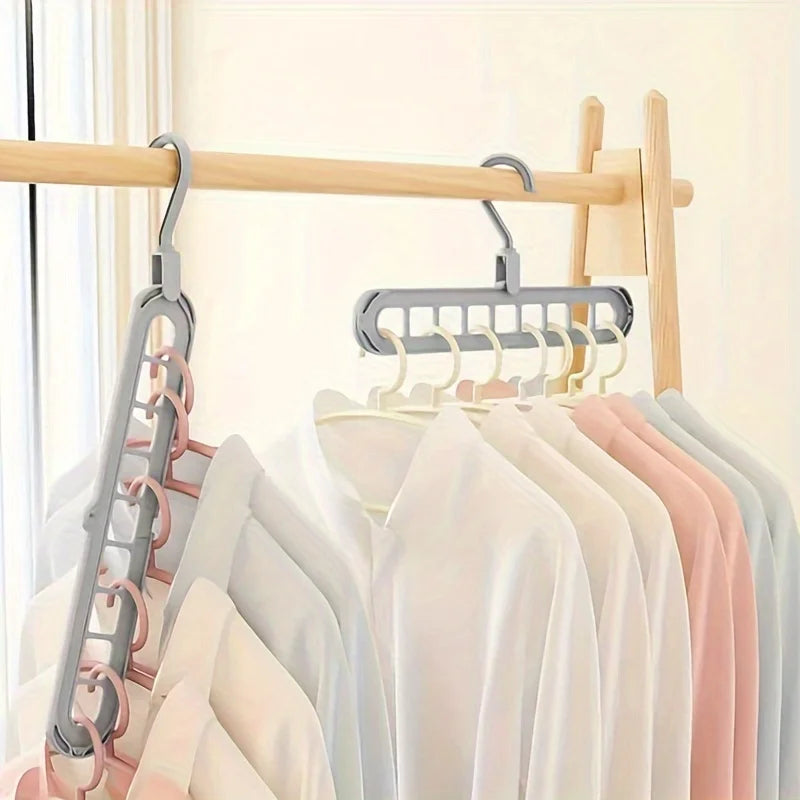 Space-Saver Rotating Folding Clothes Hanger Rack
