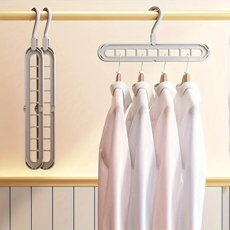 Space-Saver Rotating Folding Clothes Hanger Rack
