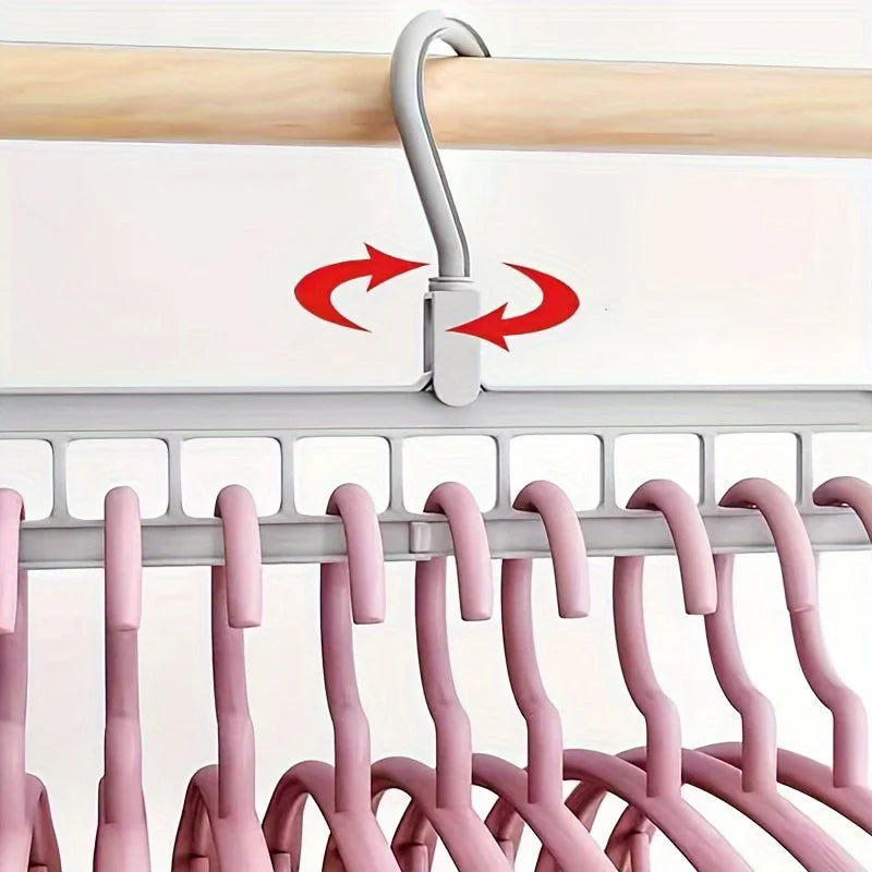 Space-Saver Rotating Folding Clothes Hanger Rack