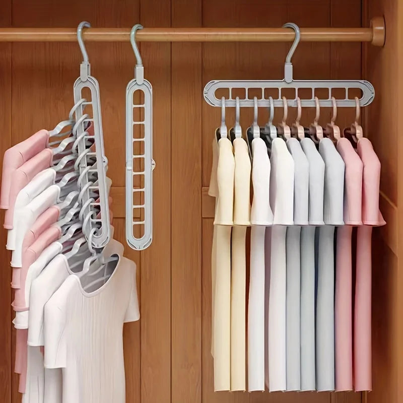 Space-Saver Rotating Folding Clothes Hanger Rack